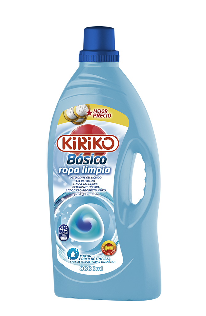 Detergente Liquido Básico Ropa Limpia 3000 ml KIRIKO.