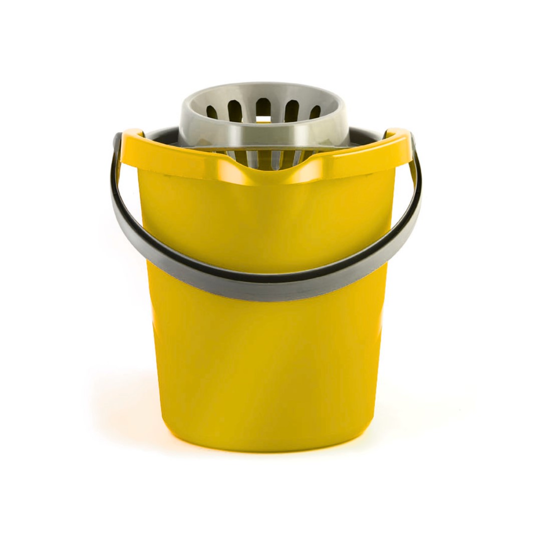 CUBO OVAL AMARILLO CON ESCURRIDOR