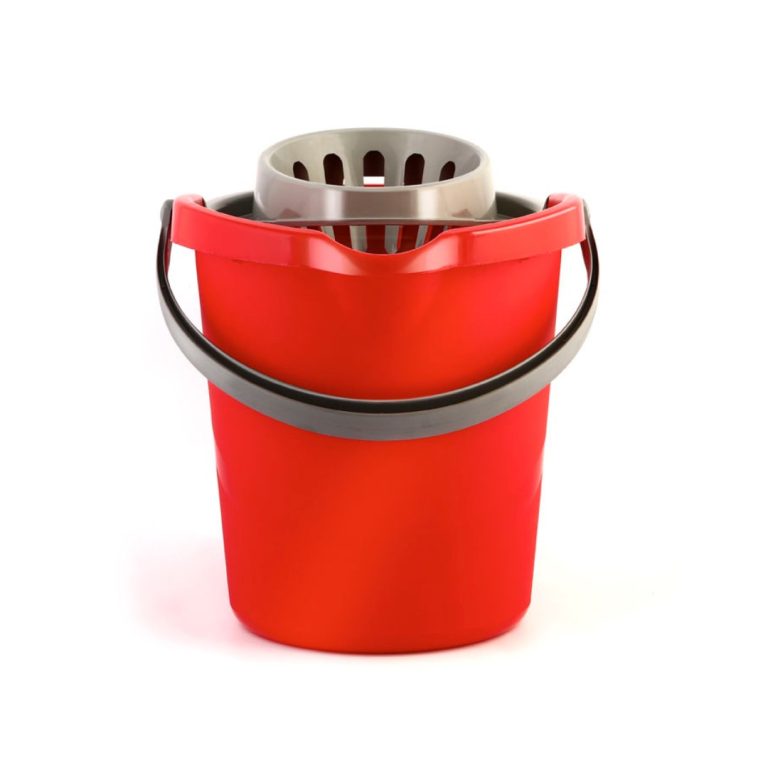  CUBO OVAL ROJO CON ESCURRIDOR