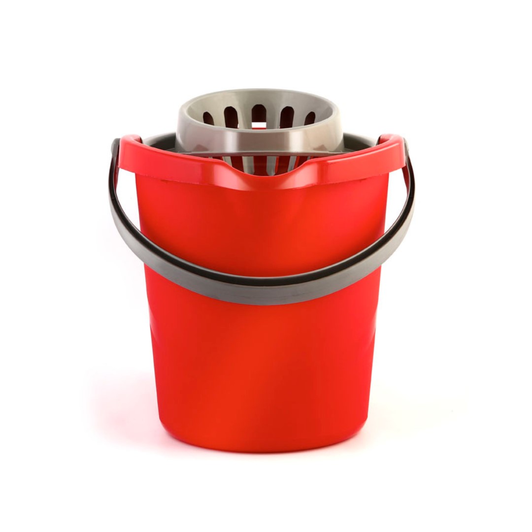 CUBO OVAL ROJO CON ESCURRIDOR