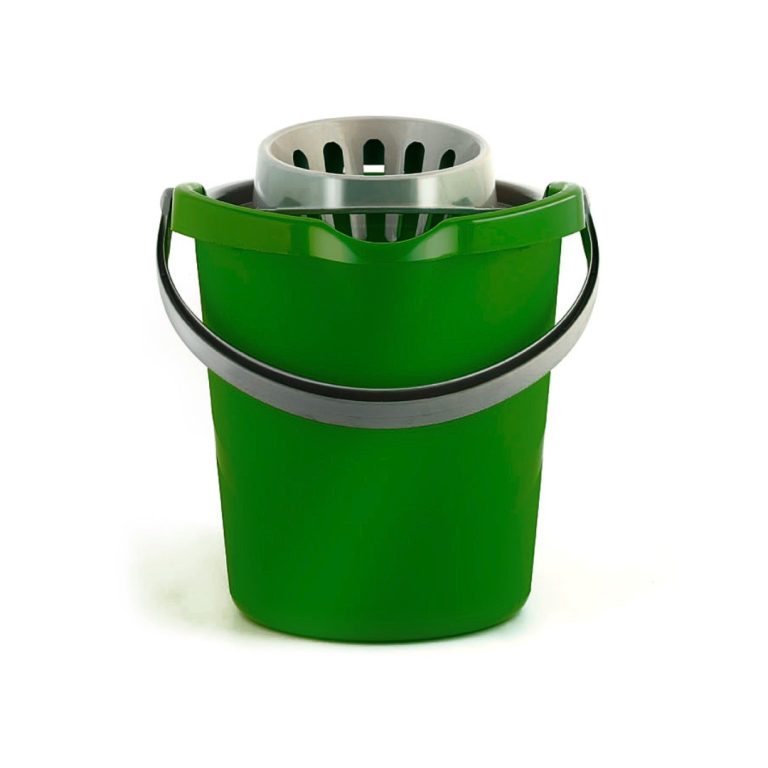 CUBO OVAL VERDE CON ESCURRIDOR